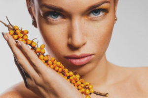 Mga maskara ng sea buckthorn